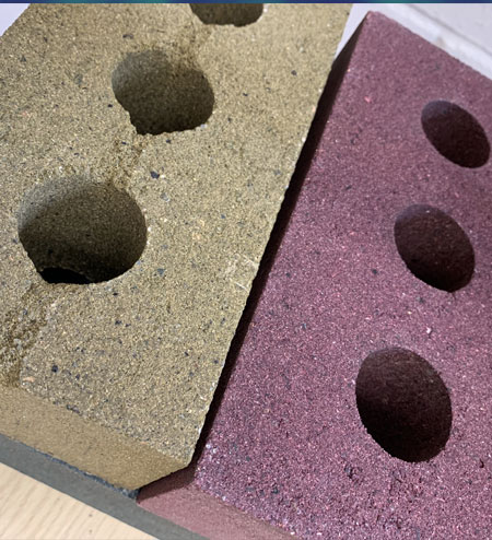 Keynoteq bricks made from recycled construction waste