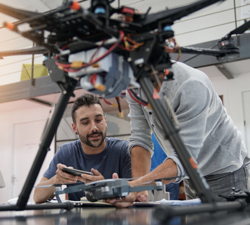 Entrepreneur With Robot